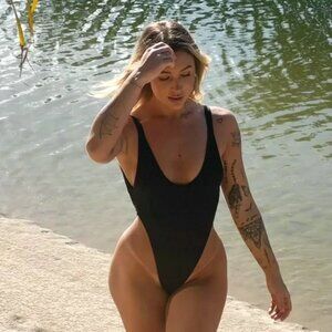 NWOT Zasuwa Female Backless One Piece Swimsuit
